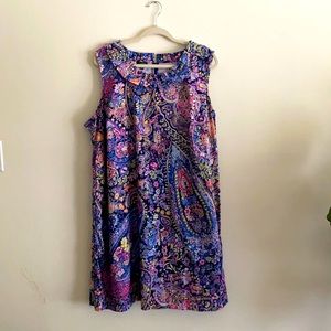 Talbots 20WP Paisley Shift Dress